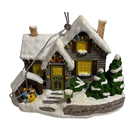 Thomas Kinkade DaySpring Ornament Holiday Evening Memories Christmas Scripture - Picture 1 of 10